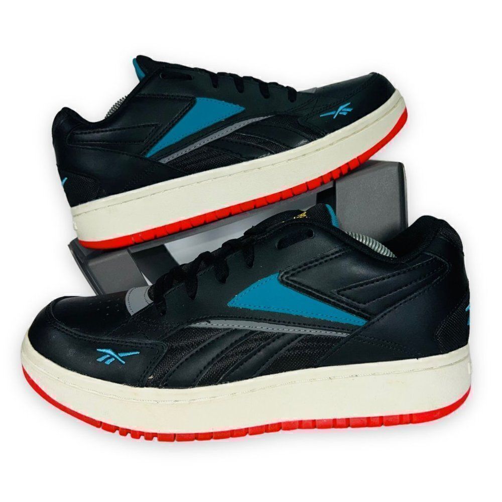 Reebok Court Double Casual Sneakers‎ Black / Seaport Teal EH3280 Women's 9